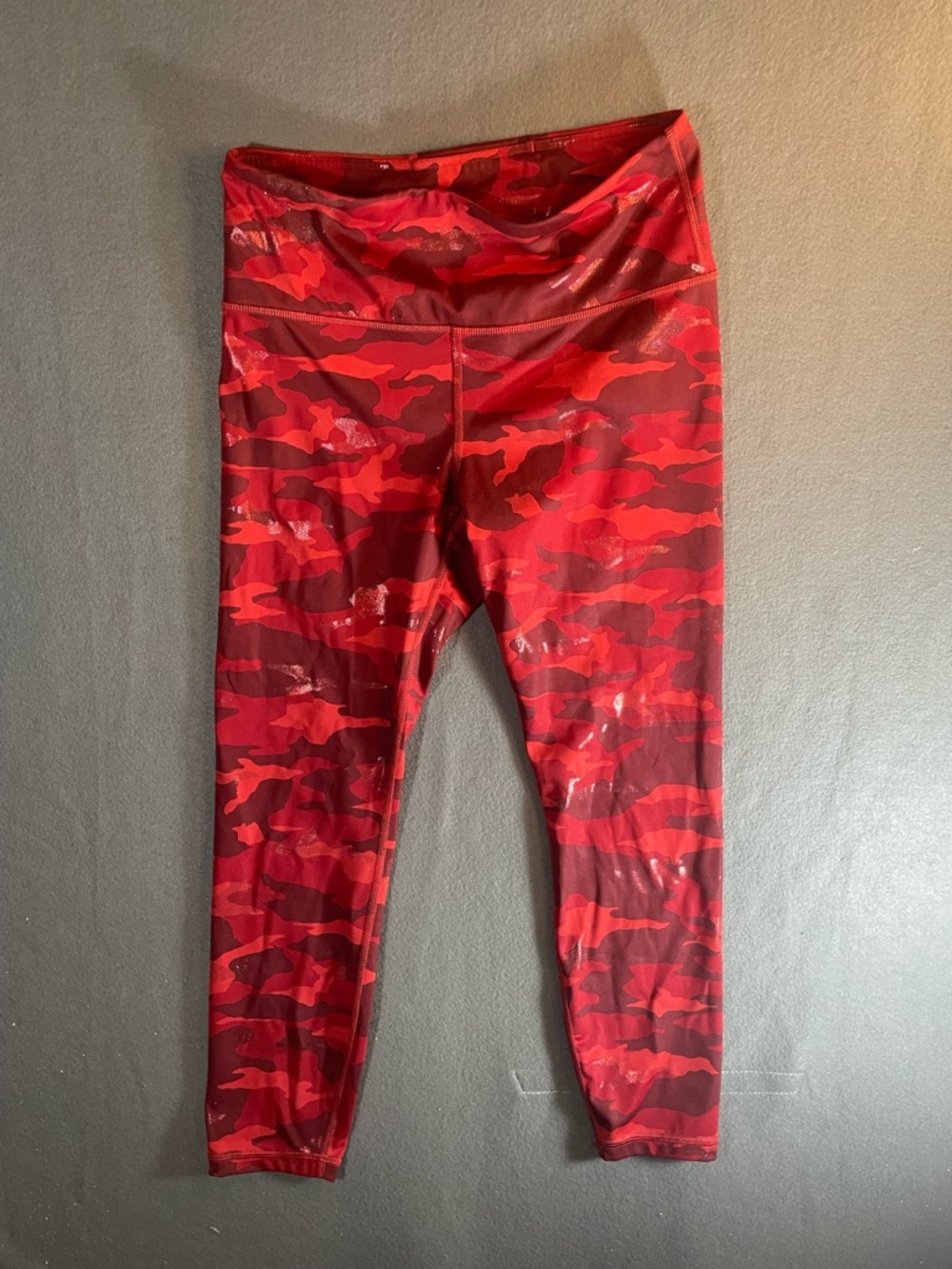 Athleta Red Camouflage High-Rise Leggings - Picture 2 of 6